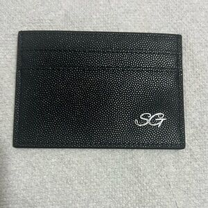 Sylvia Grant Black Leather Card Holder